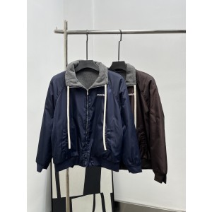 miumiu 미우미우 퍼 칼라 후드 집업 자켓 재킷 의류