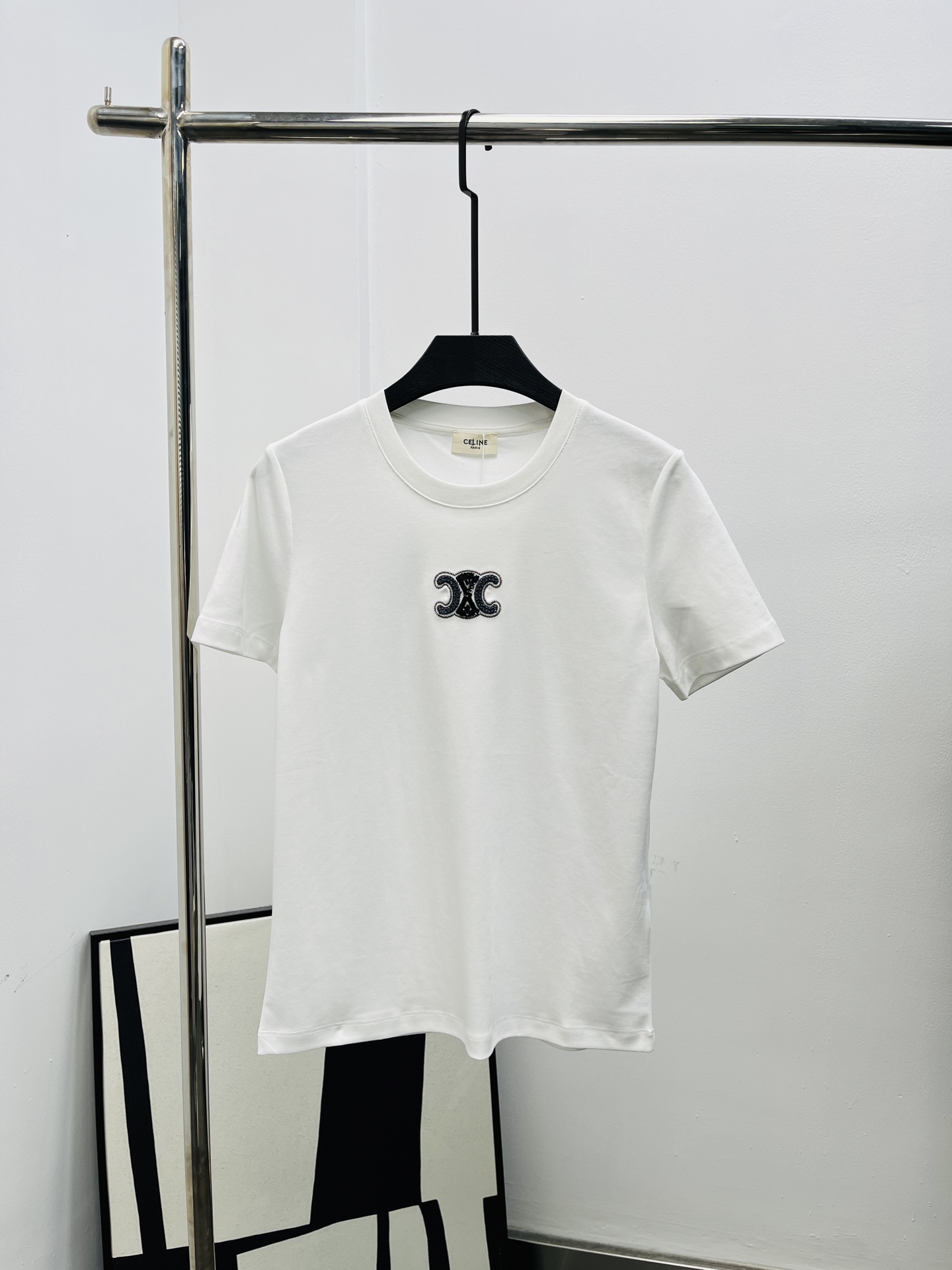 Celine 셀린느 라운드넥 비즈 레터링 반팔 티셔츠 의류