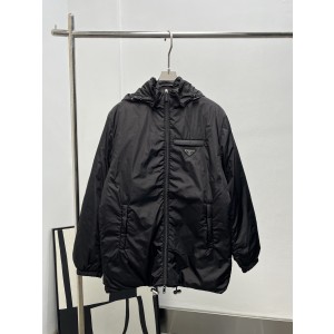 Prada 프라다 삼각 로고 후드 다운 재킷 자켓 의류