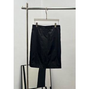 Prada 프라다 하이웨이스트 스트레이트 나일론 미디 스커트 치마 의류