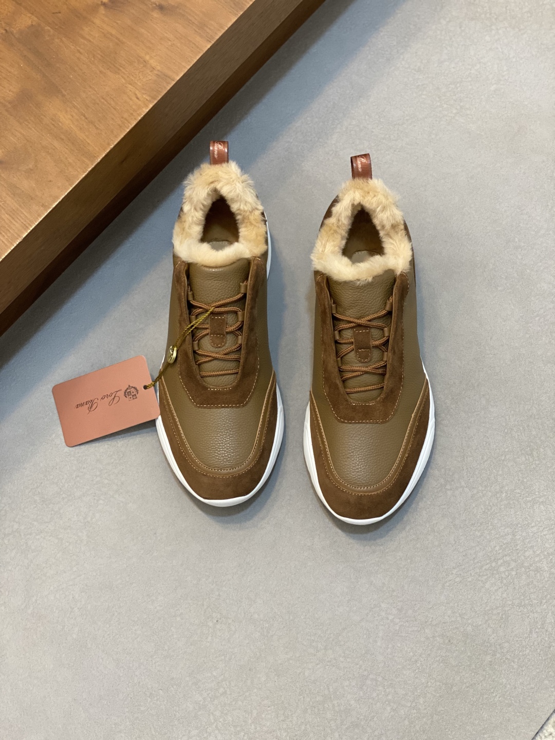 Loro Piana 로로피아나 Weekend Walk 남성 울 방한 스니커즈 신발