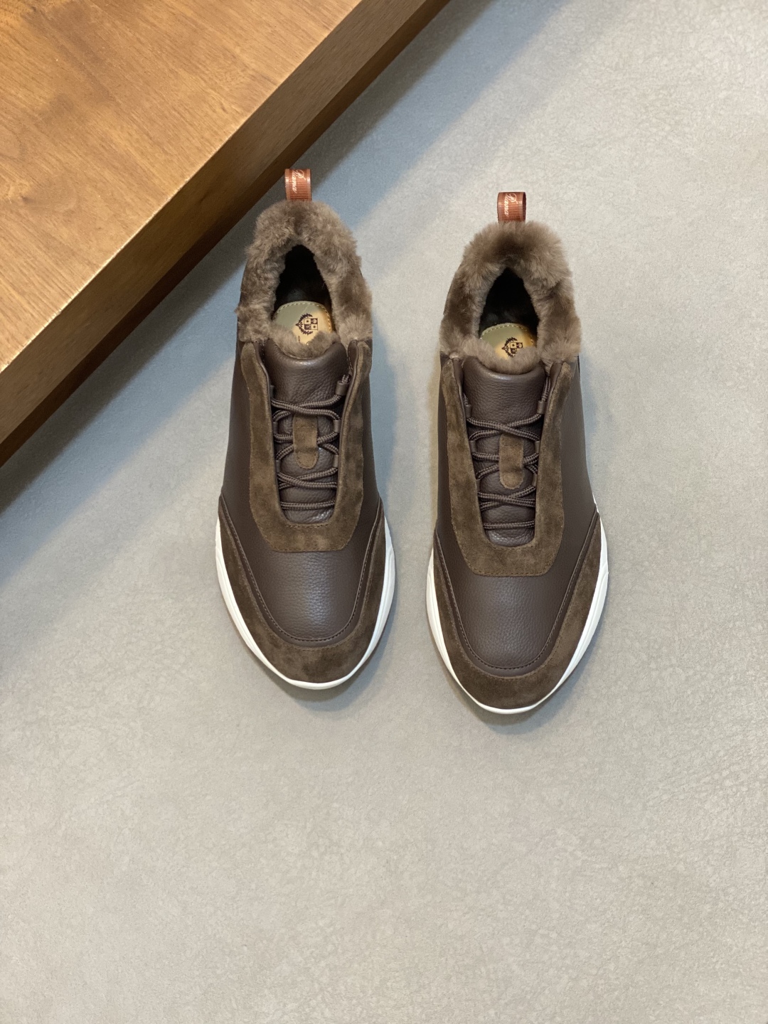 Loro Piana 로로피아나 Weekend Walk 남성 울 방한 스니커즈 신발