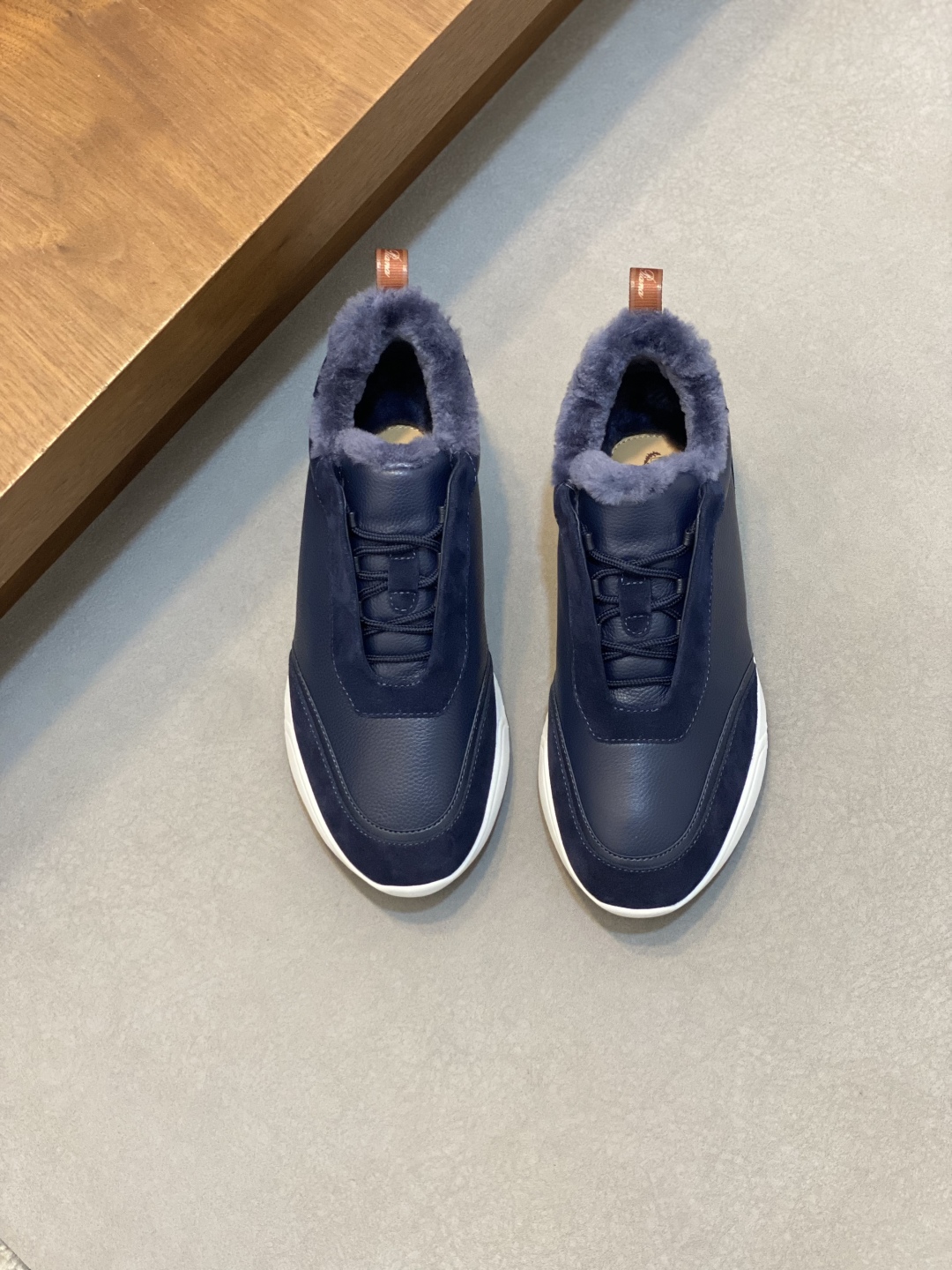 Loro Piana 로로피아나 Weekend Walk 남성 울 방한 스니커즈 신발