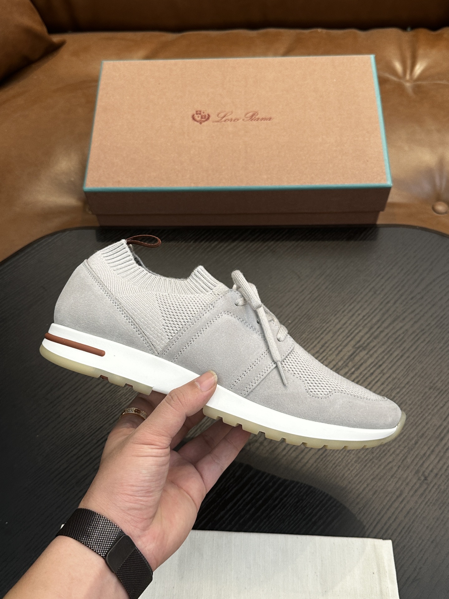 Loro Piana LP 로로피아나 남성 니트 스니커즈 신발