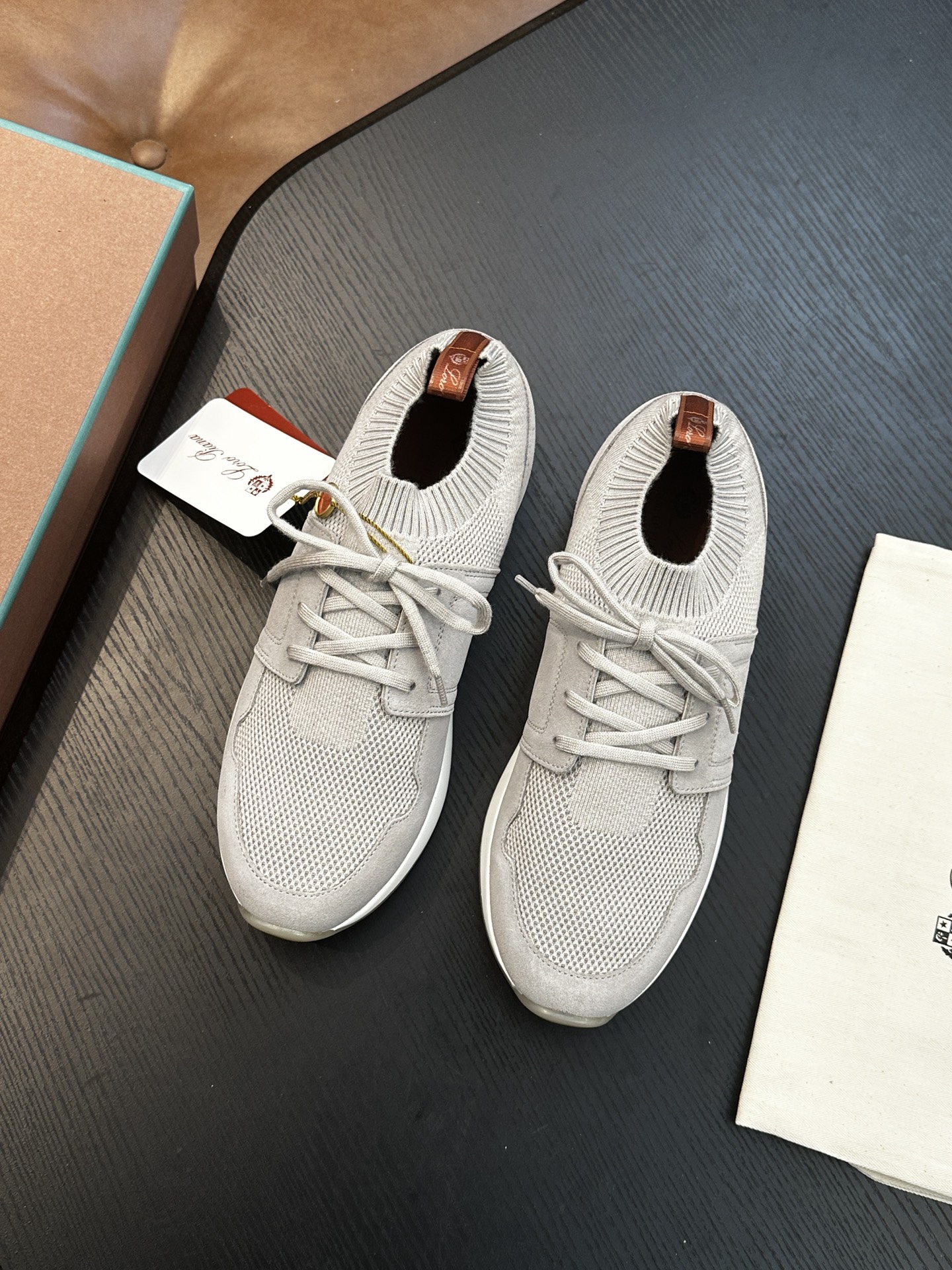 Loro Piana LP 로로피아나 남성 니트 스니커즈 신발