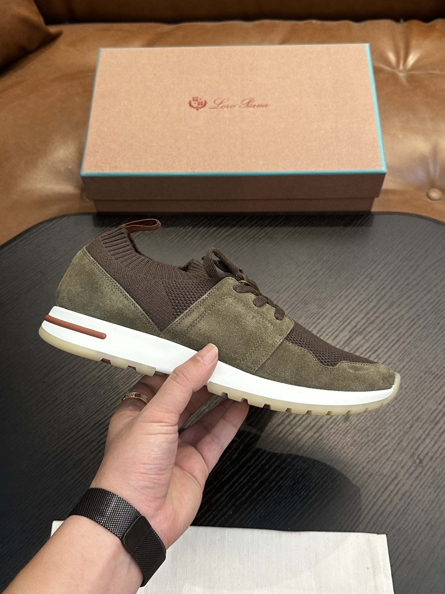 Loro Piana LP 로로피아나 남성 니트 스니커즈 신발