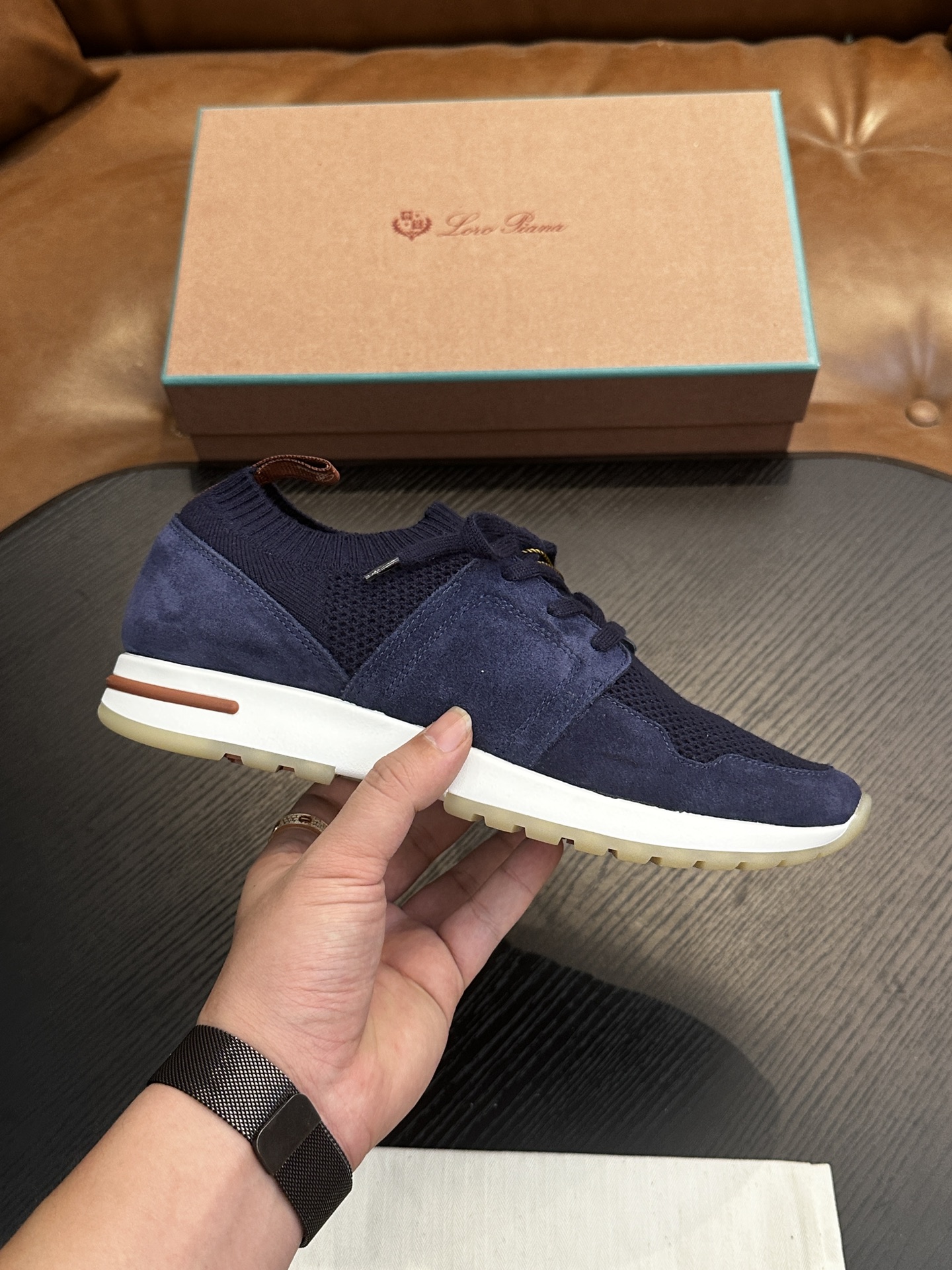 Loro Piana LP 로로피아나 남성 니트 스니커즈 신발