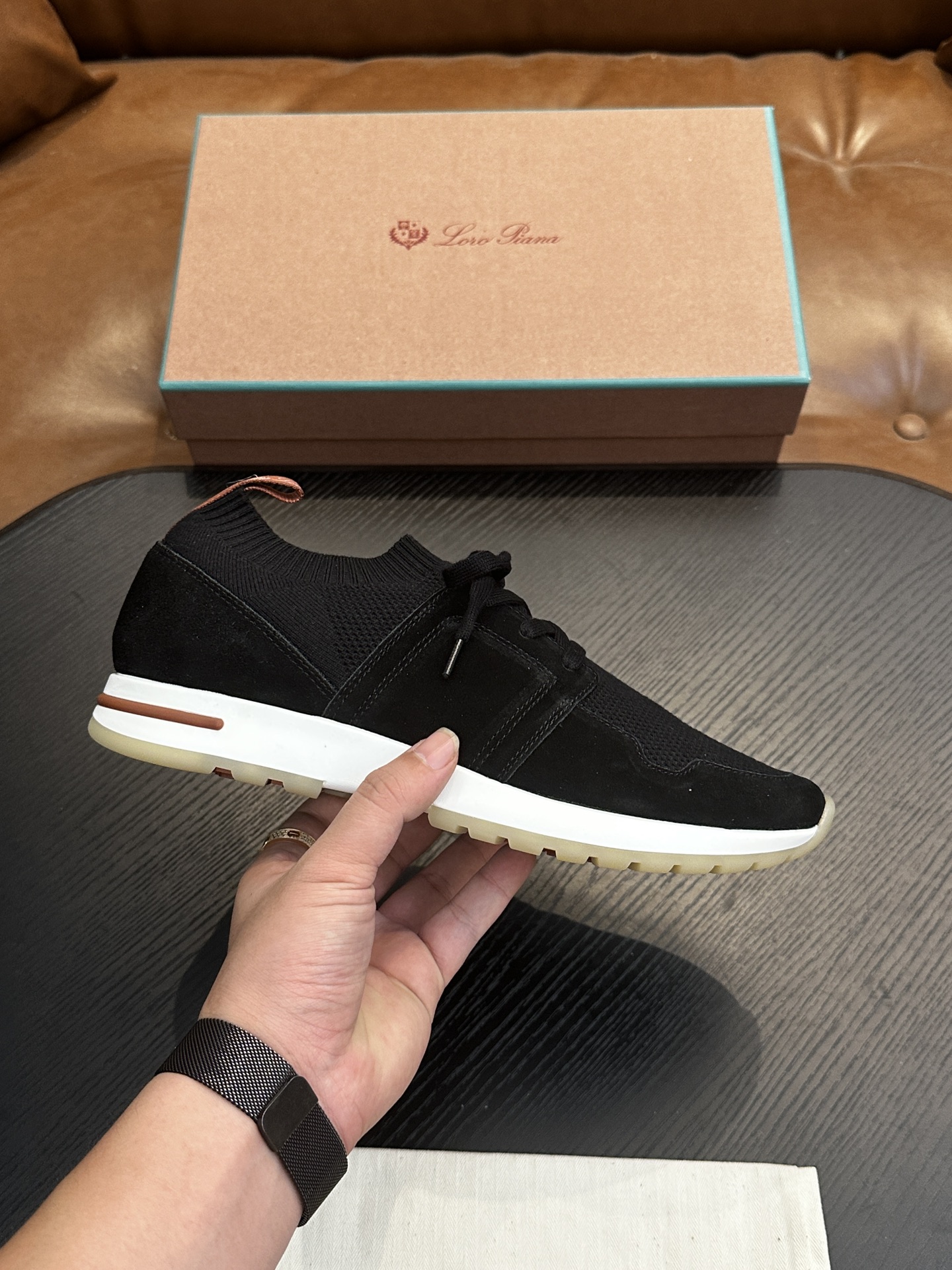 Loro Piana LP 로로피아나 남성 니트 스니커즈 신발