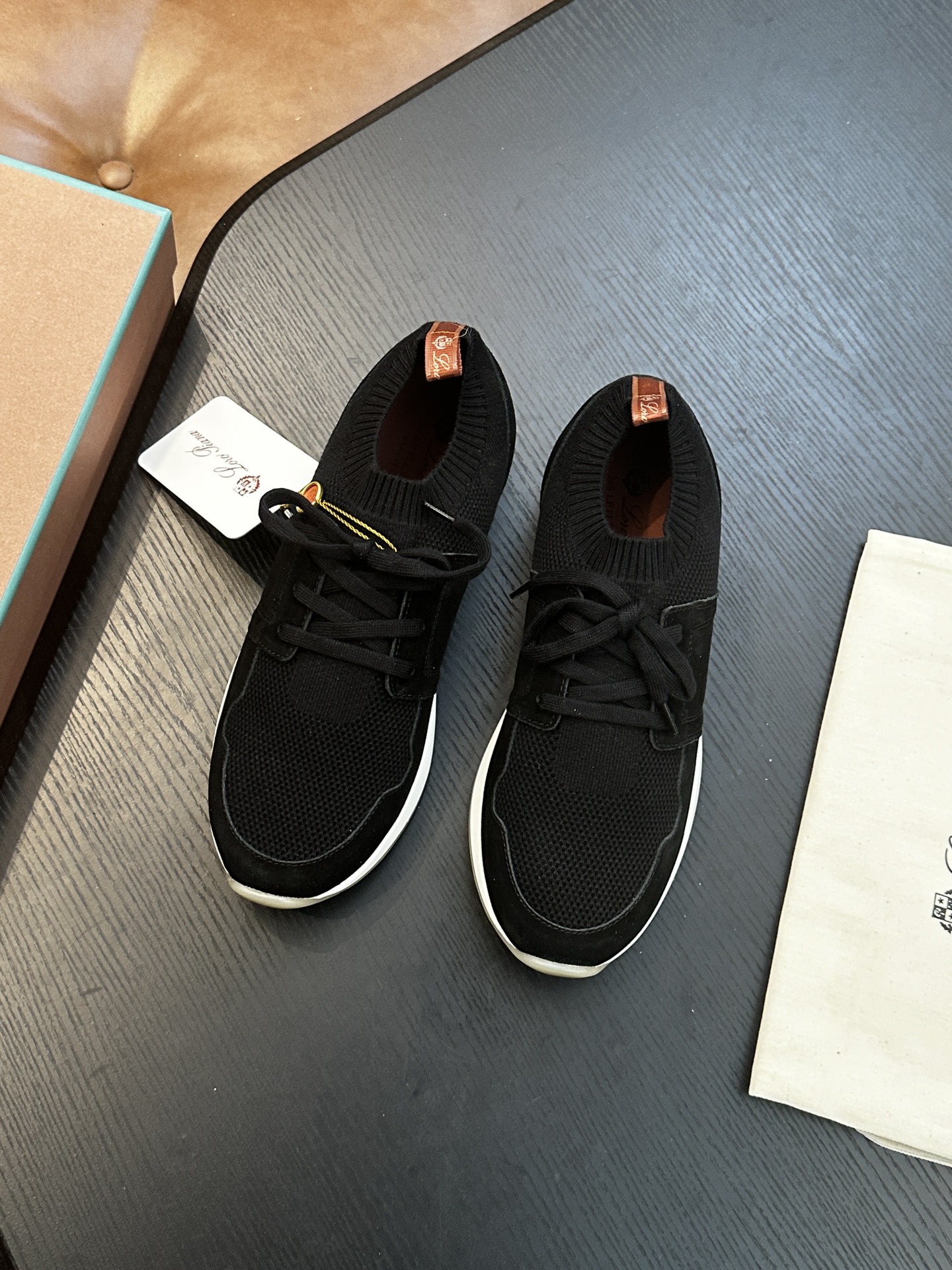 Loro Piana LP 로로피아나 남성 니트 스니커즈 신발