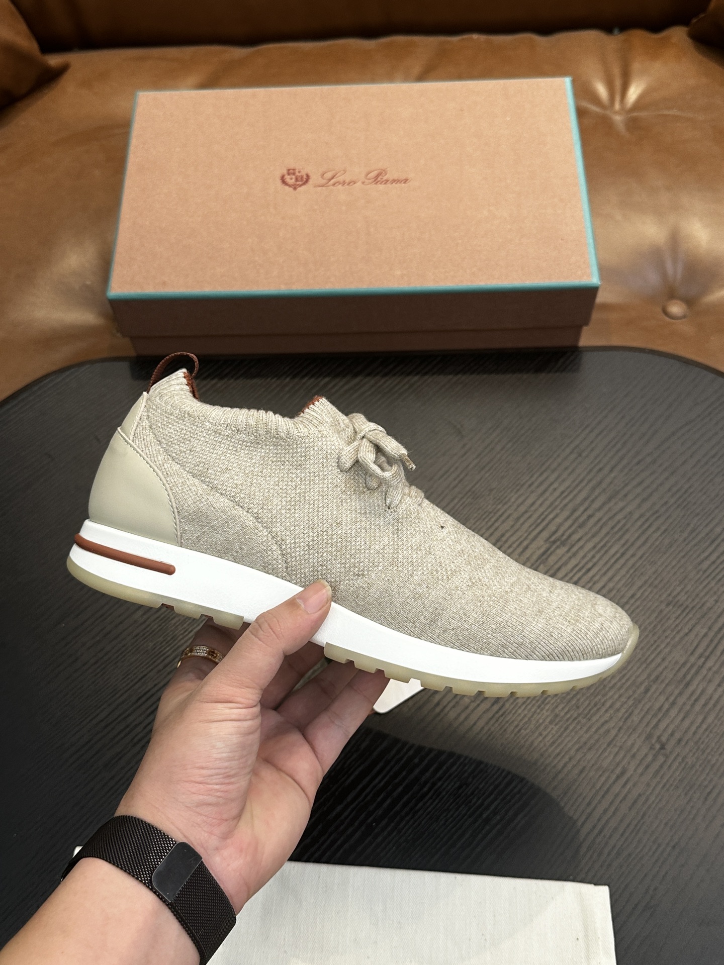 Loro Piana LP 로로피아나 남성 니트 스니커즈 신발