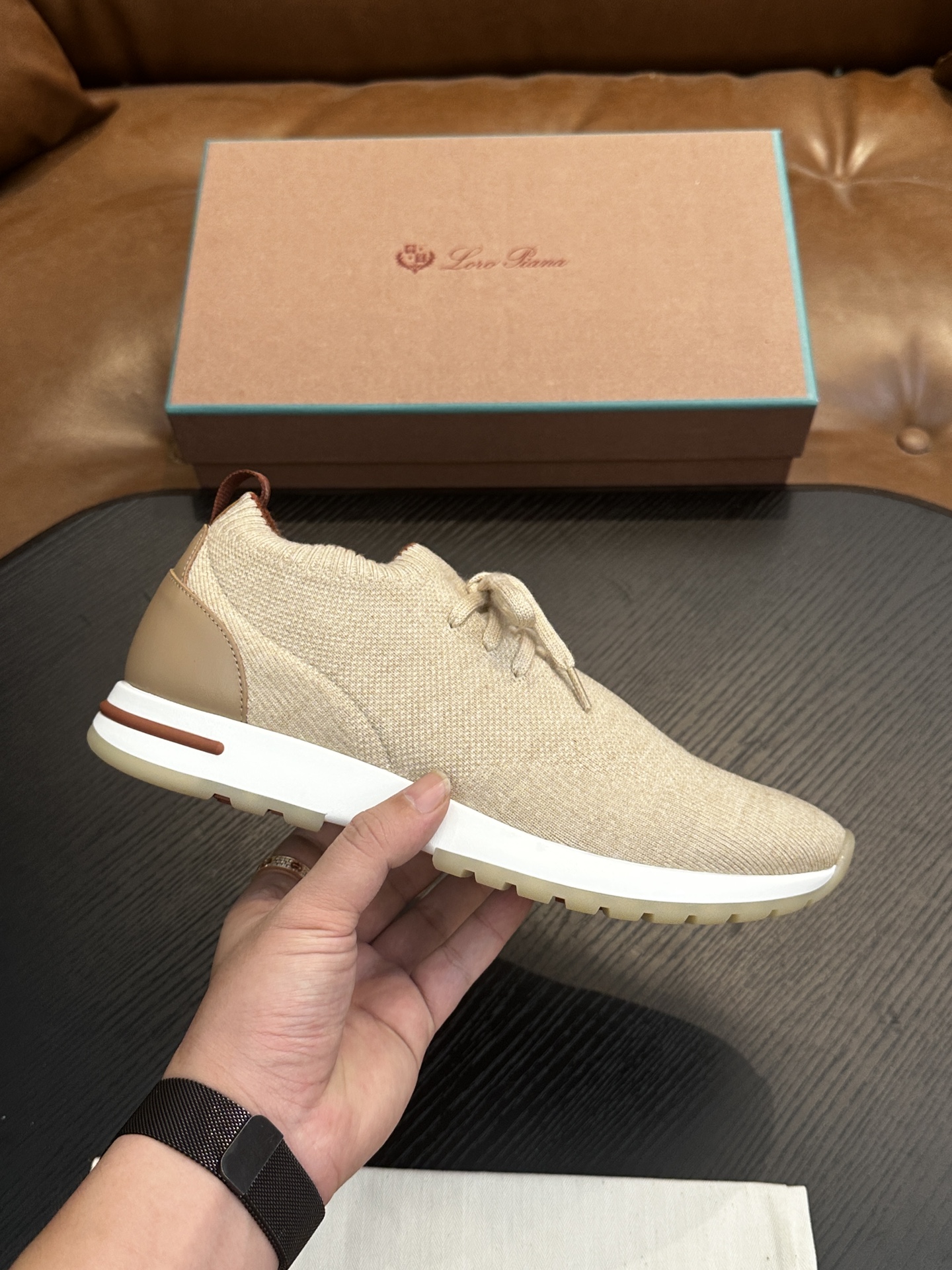 Loro Piana LP 로로피아나 남성 니트 스니커즈 신발