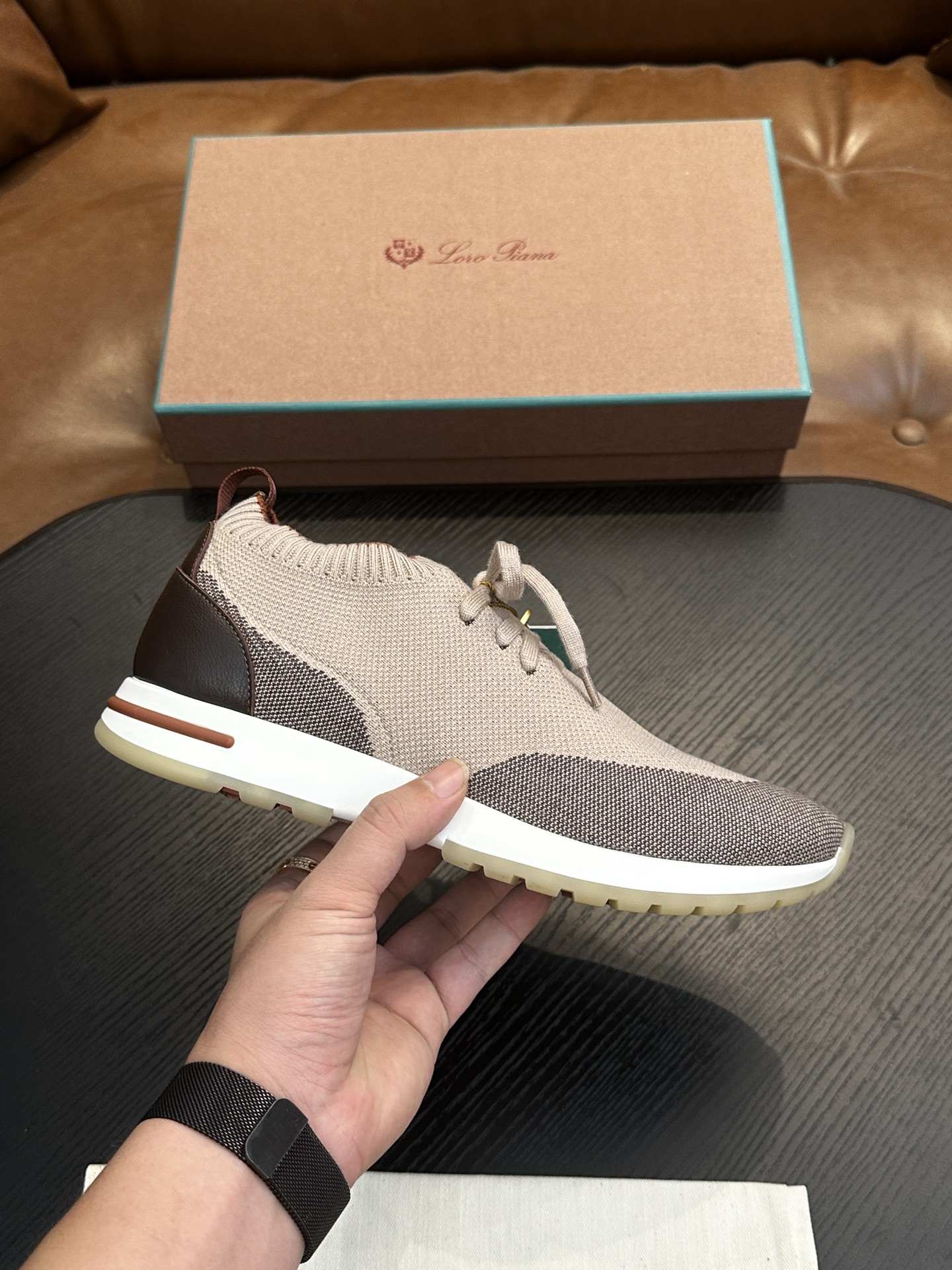 Loro Piana LP 로로피아나 남성 니트 스니커즈 신발