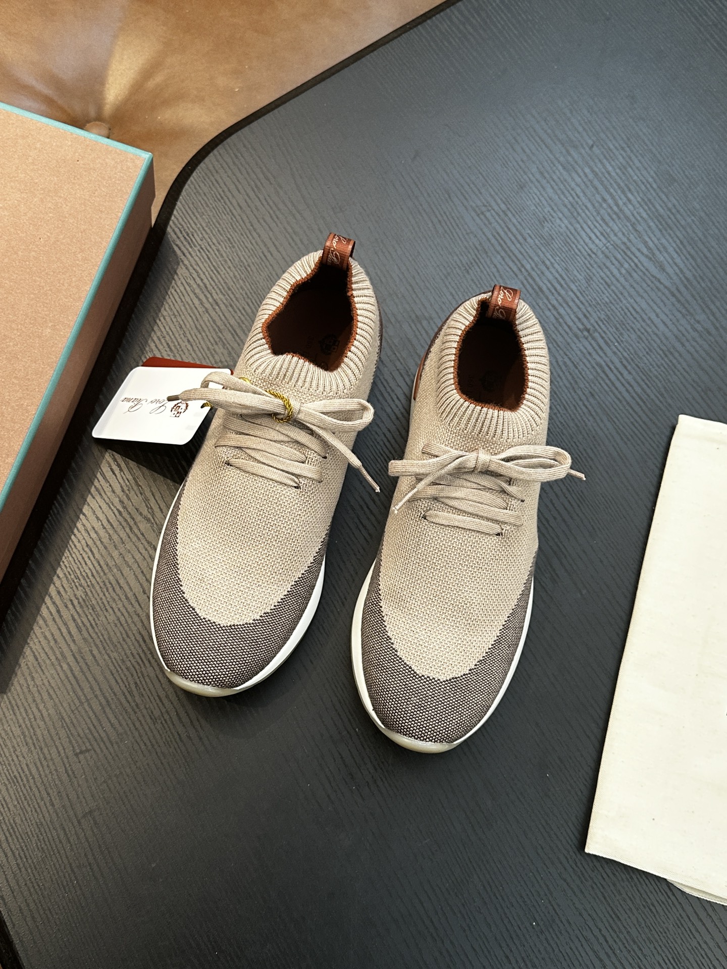 Loro Piana LP 로로피아나 남성 니트 스니커즈 신발