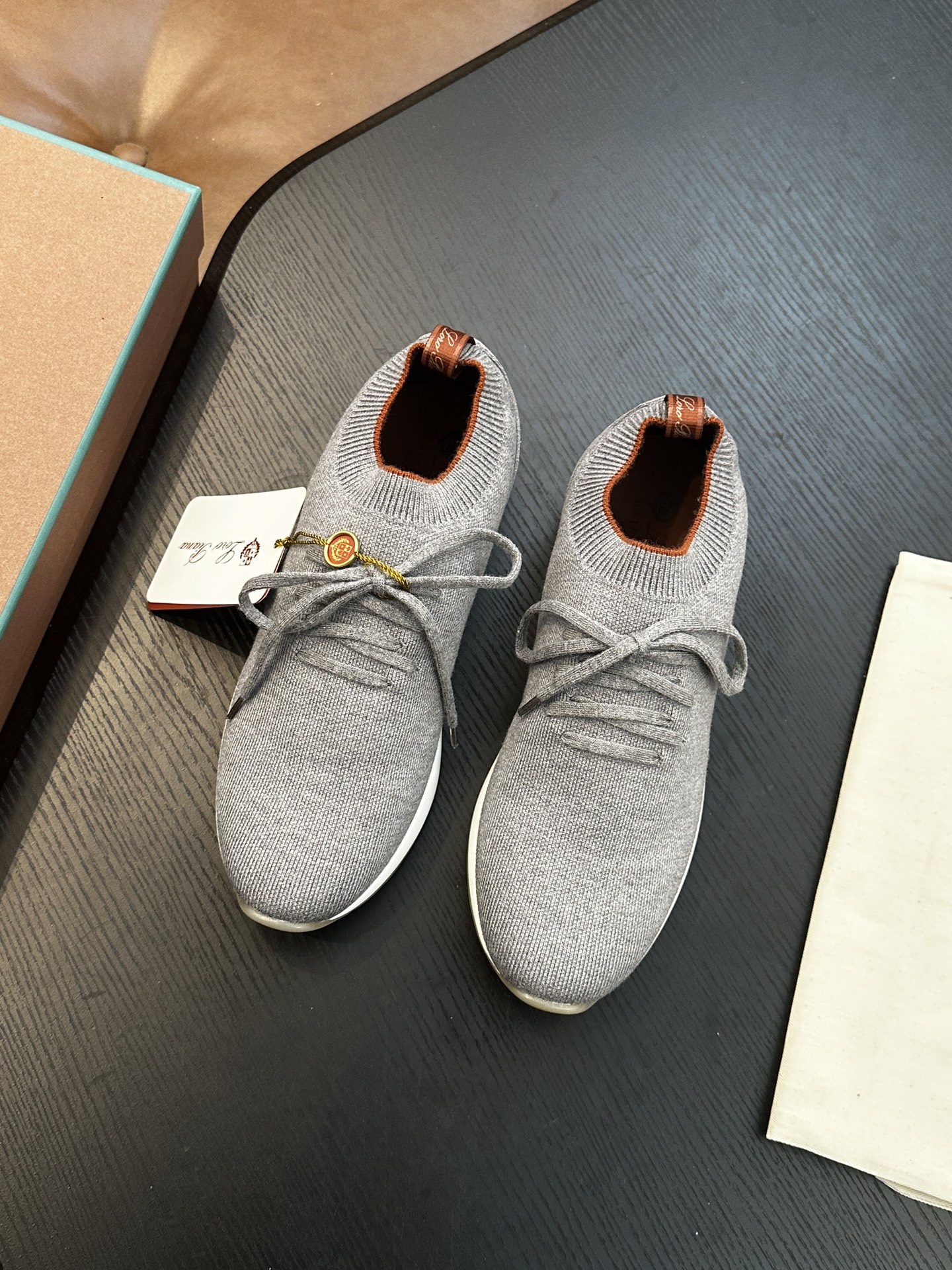 Loro Piana LP 로로피아나 남성 니트 스니커즈 신발