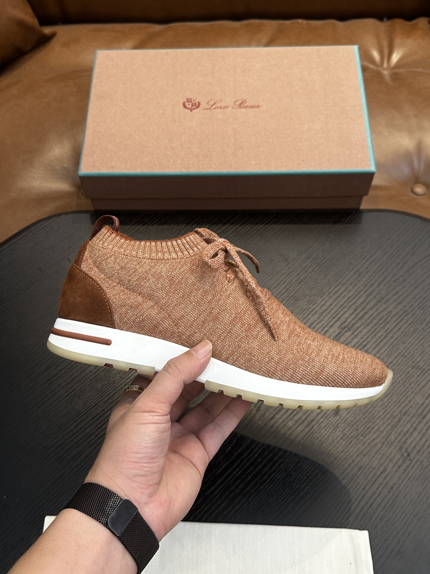 Loro Piana LP 로로피아나 남성 니트 스니커즈 신발