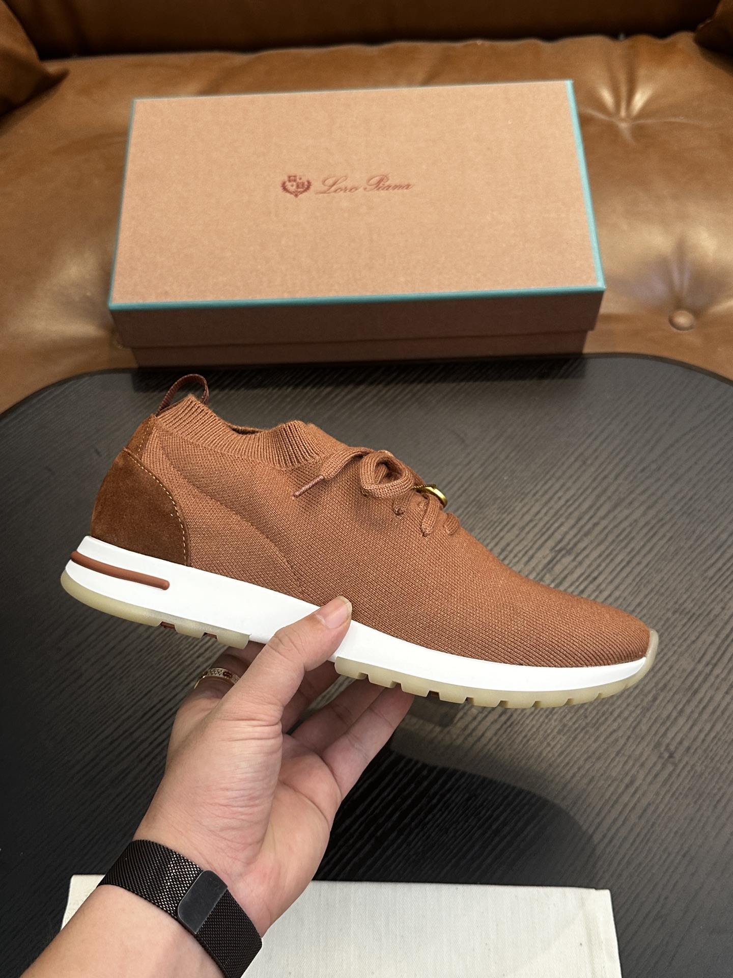 Loro Piana LP 로로피아나 남성 니트 스니커즈 신발
