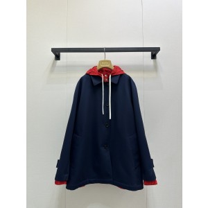 miumiu 미우미우 배색 후드 버튼 양면 코트 의류