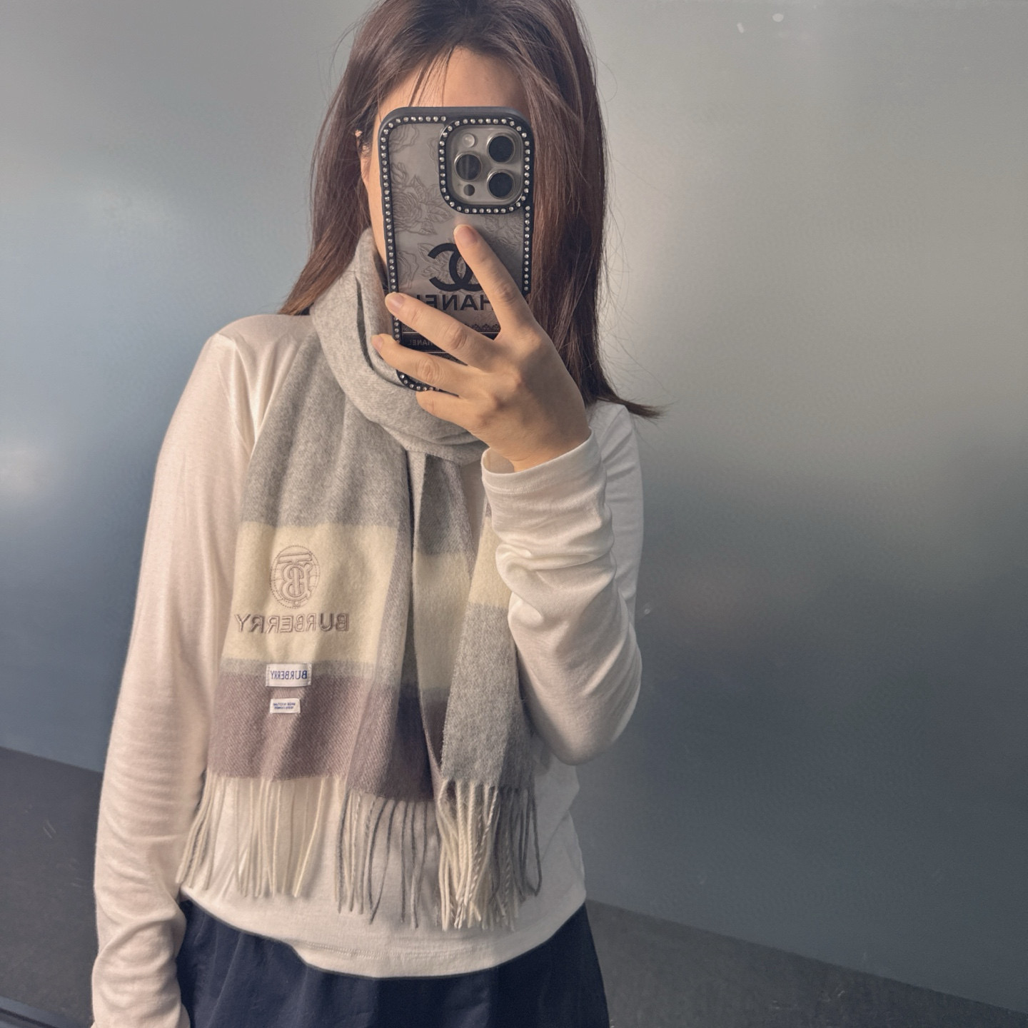 Burberry 버버리 워터웨이브 캐시미어 머플러 목도리