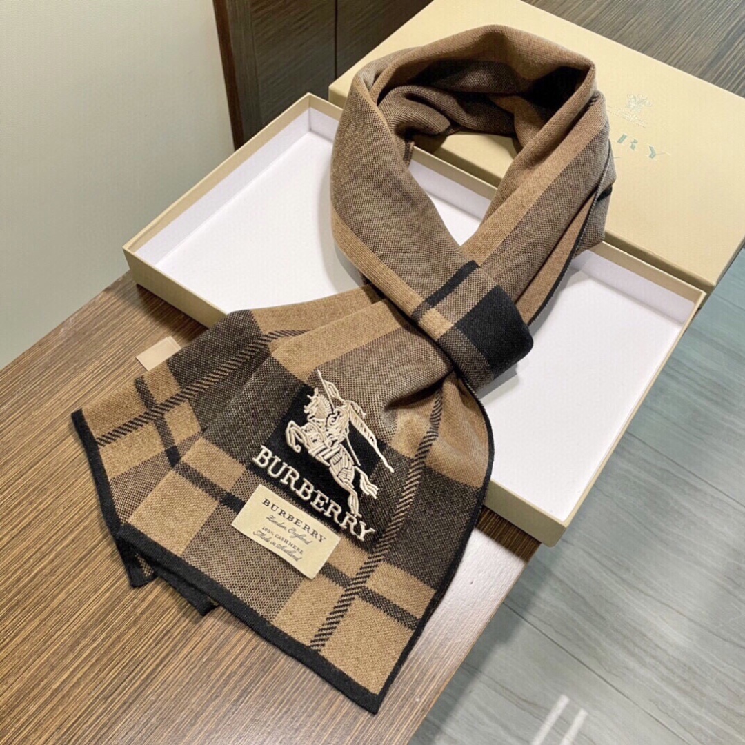 Burberry 버버리 고급 캐시미어 니트 머플러 목도리