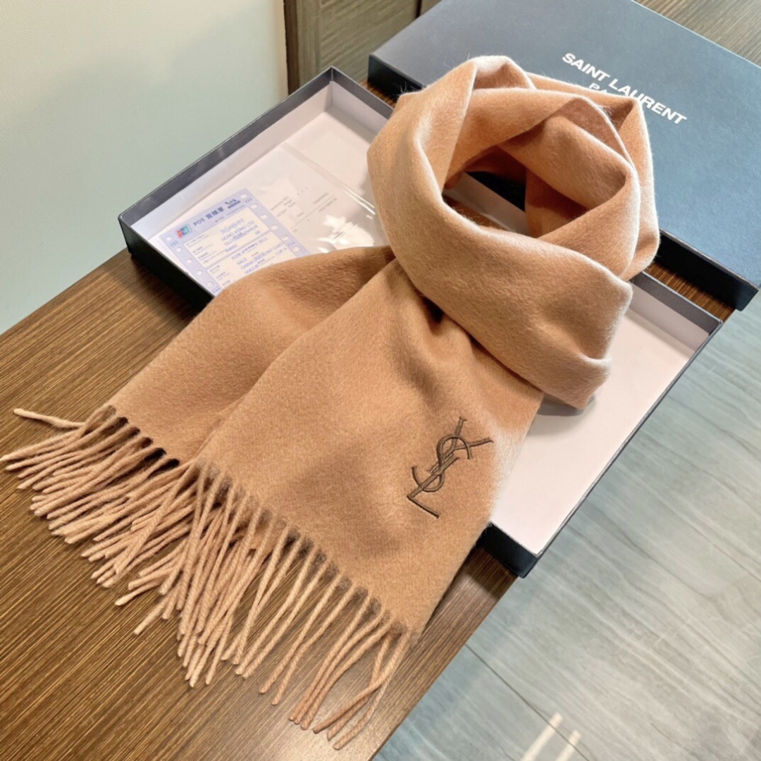 YSL 생로랑 100% 캐시미어 머플러 목도리