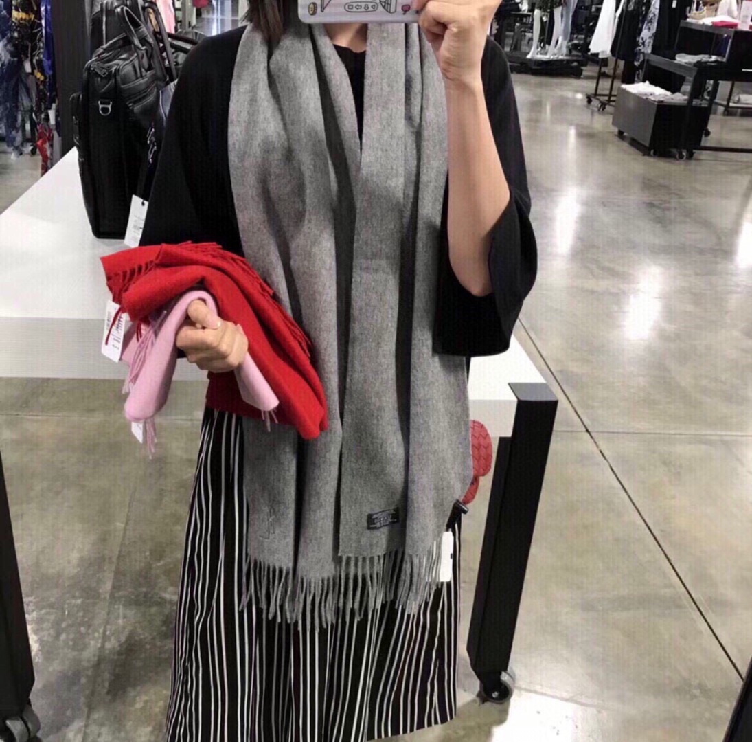 YSL 생로랑 100% 캐시미어 머플러 목도리