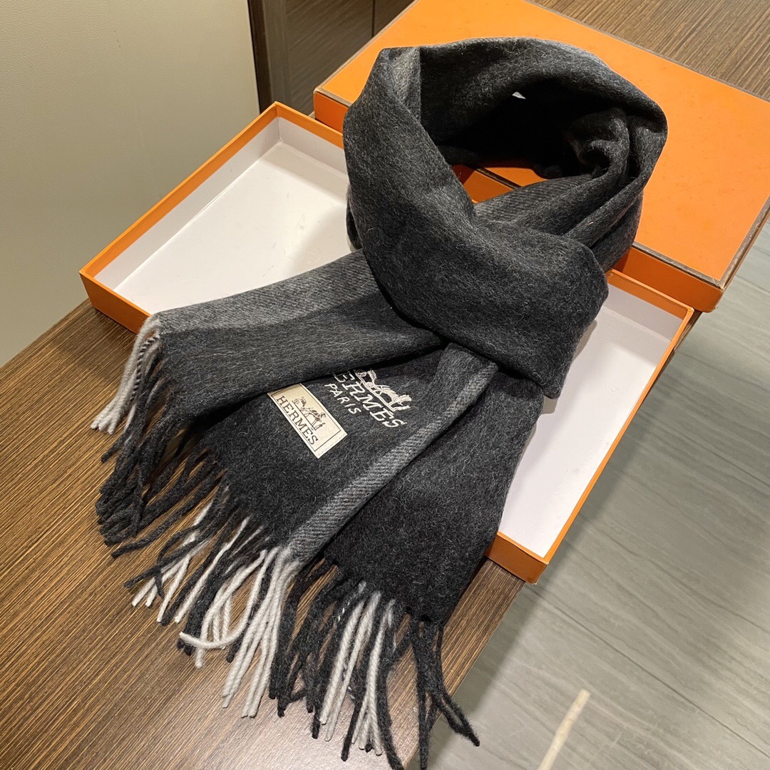 Hermes 에르메스 남녀공용 캐시미어 머플러 목도리