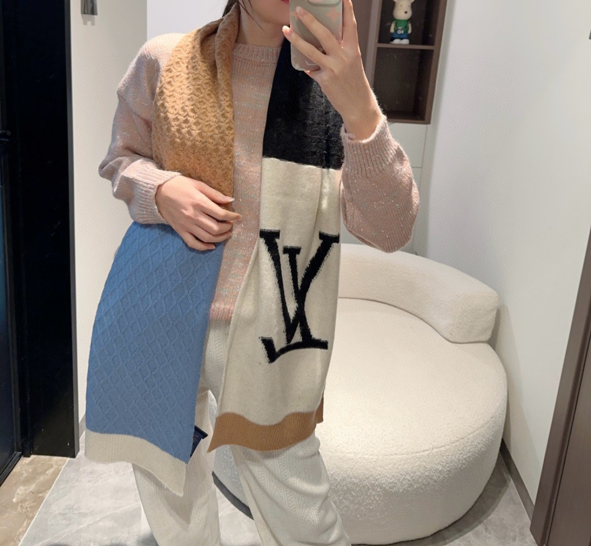 LV Cable 루이비통 캐시미어 머플러 목도리 스카프 (M79445)