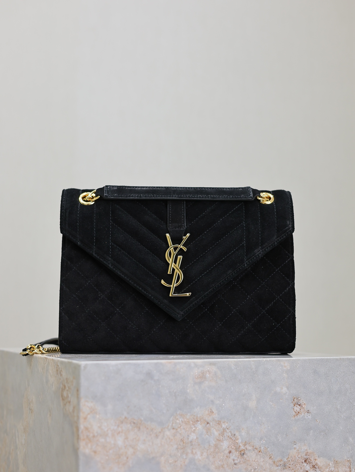 YSL Envelope 생로랑 스웨이드 클러치백 가방 미디움