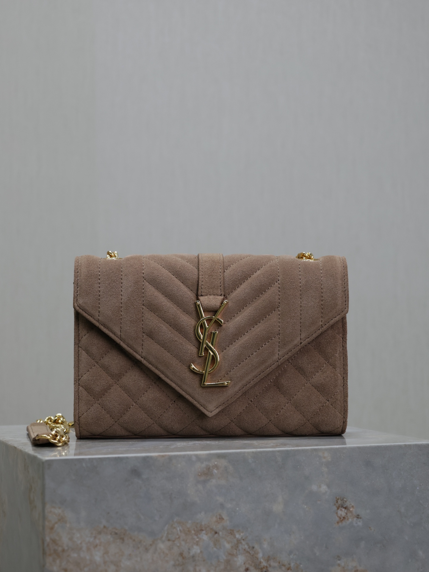 YSL Envelope 생로랑 소형 스웨이드 클러치백 가방 스몰