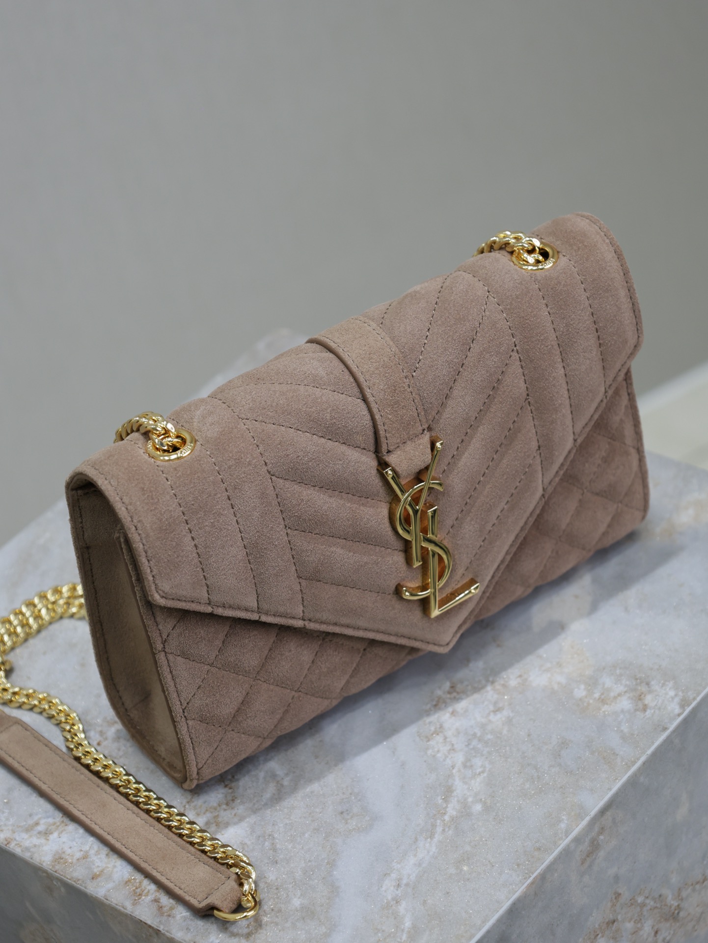 YSL Envelope 생로랑 소형 스웨이드 클러치백 가방 스몰