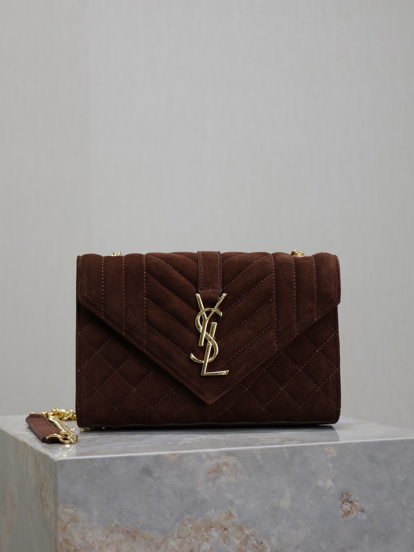 YSL Envelope 생로랑 소형 스웨이드 클러치백 가방 스몰