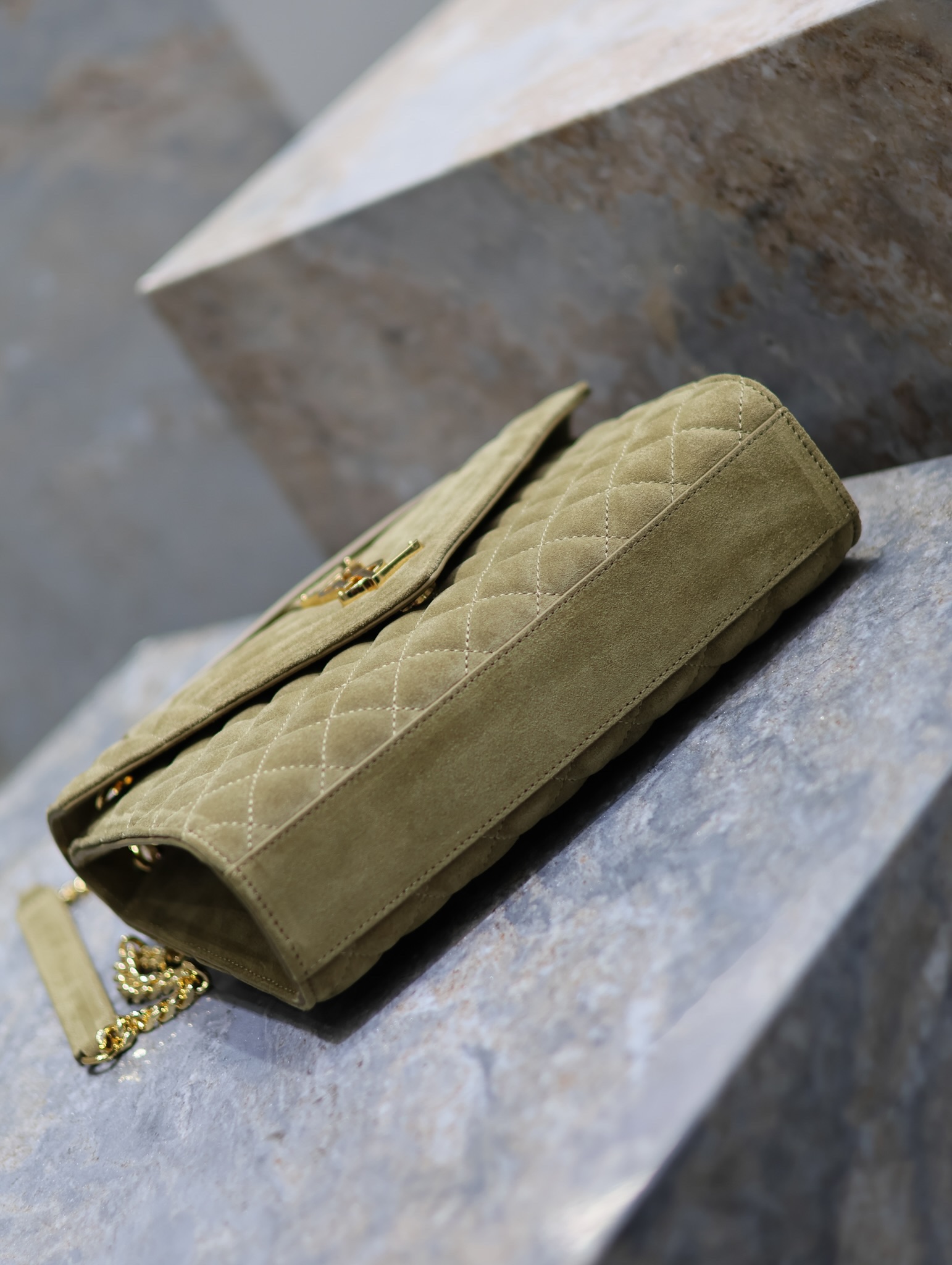 YSL Envelope 생로랑 스웨이드 클러치백 가방 미디움