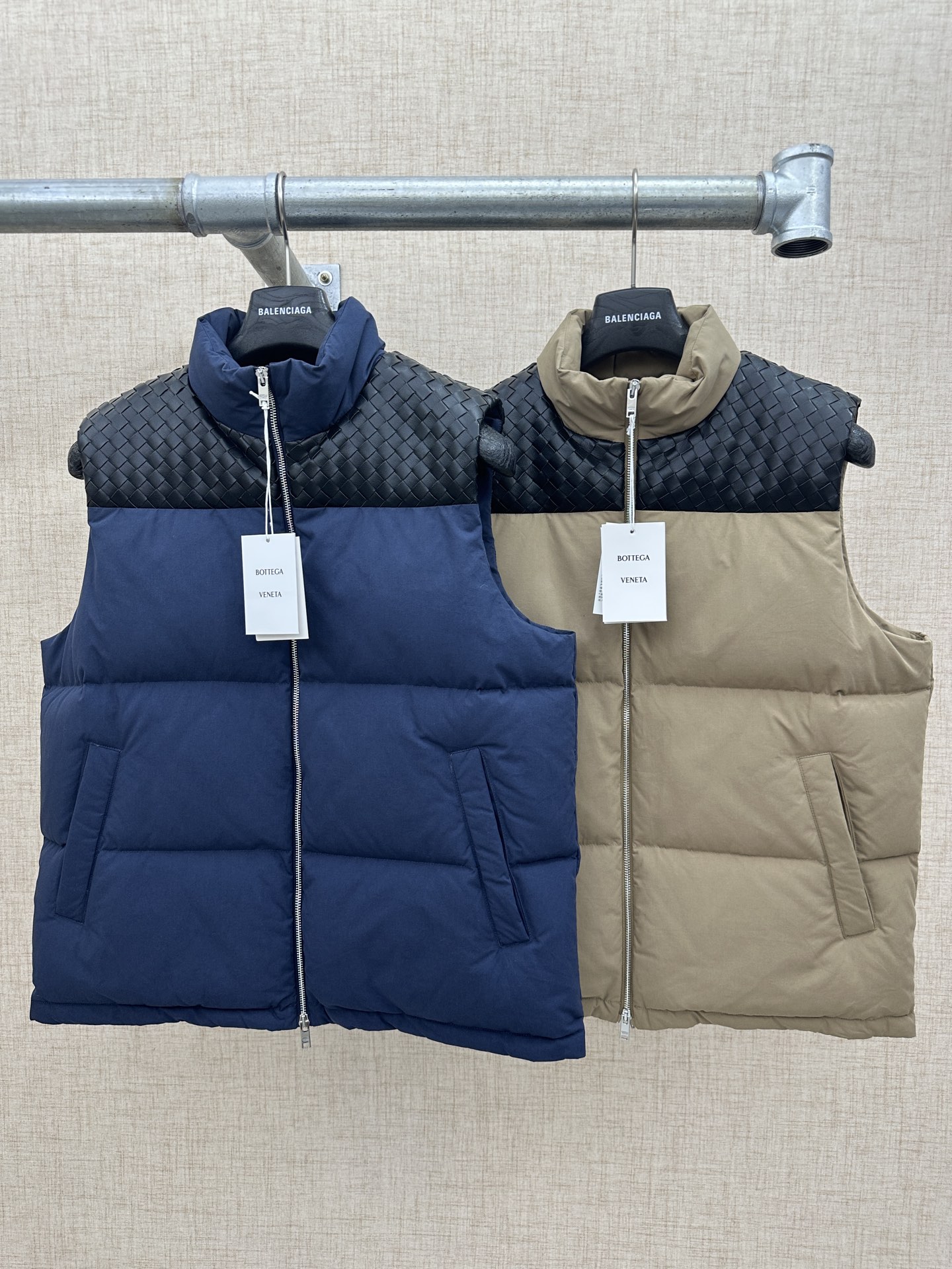 Bottega Veneta BV 보테가 베네타 가죽 위빙 패딩 베스트 조끼 의류