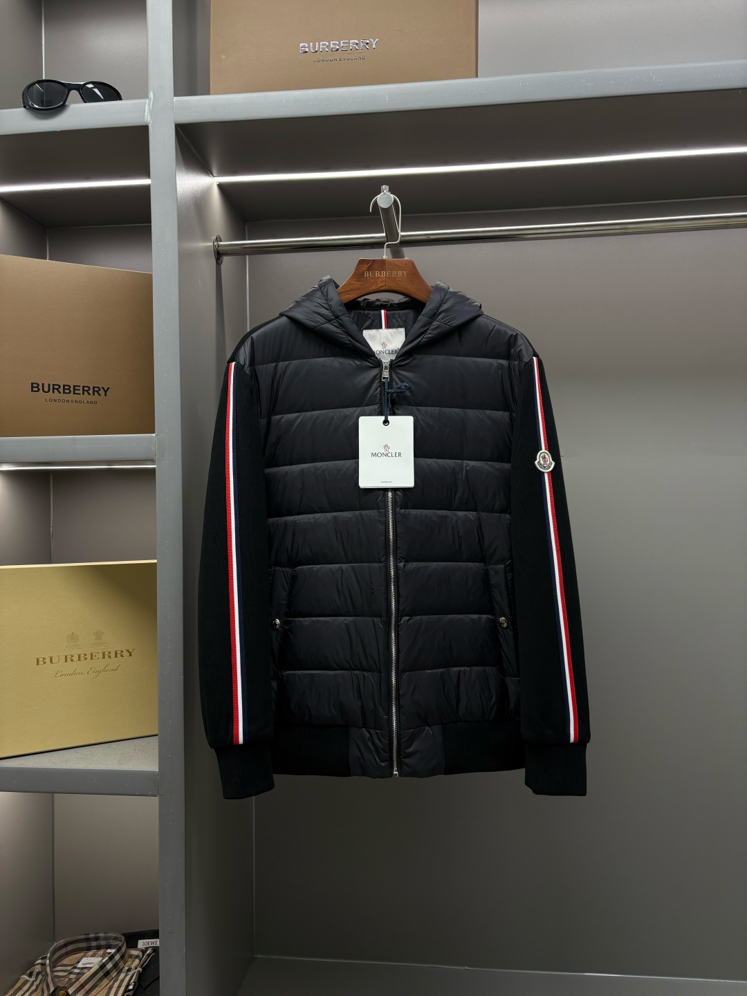 Moncler 몽클레어 몽클레르 캐시미어 니트 배색 패딩 점퍼 의류