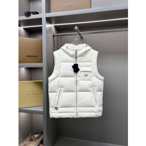 PRADA 프라다 후드 다운 베스트 패딩 조끼 의류
