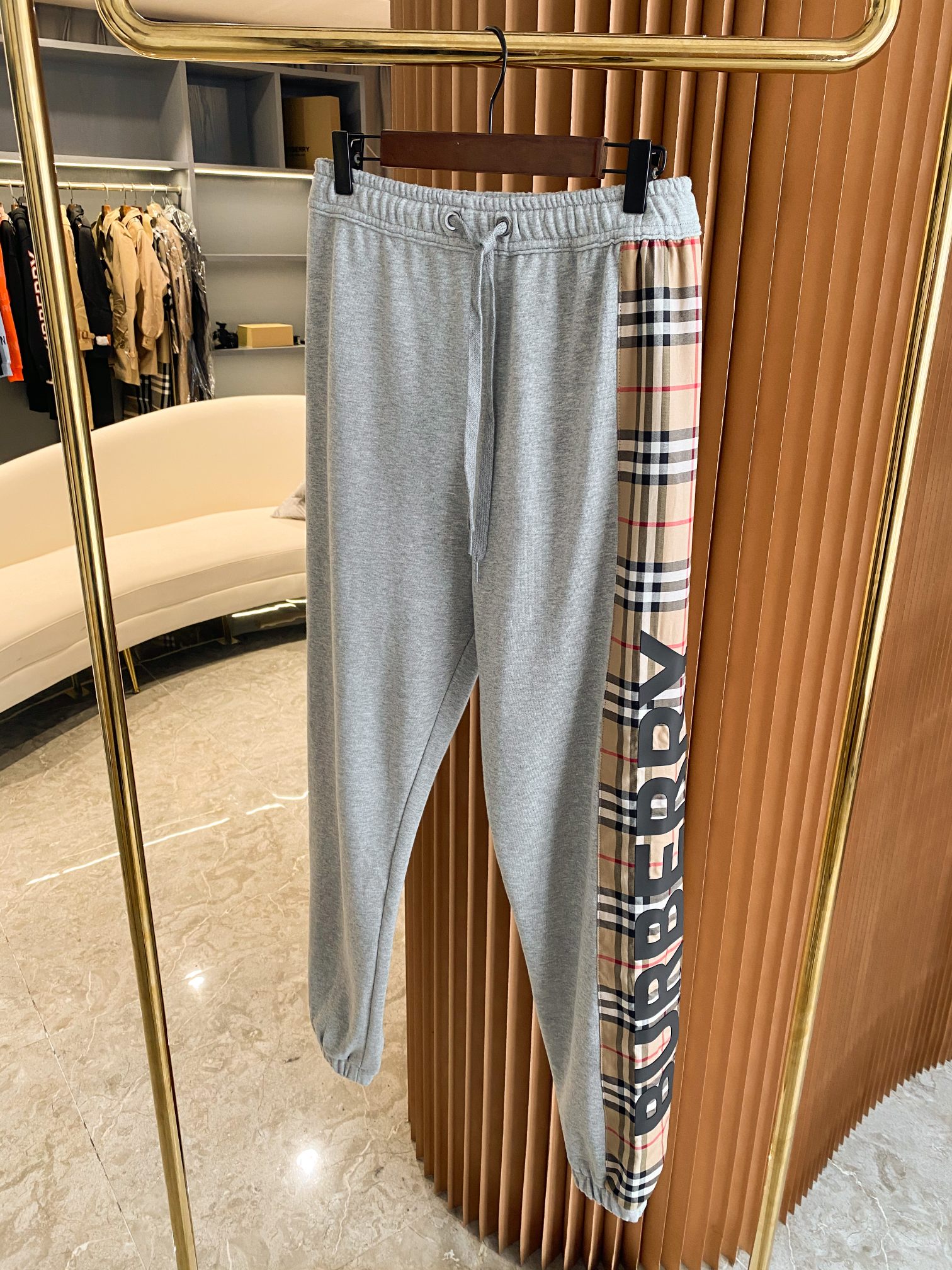 Burberry BBR 버버리 체크 코튼 루즈핏 조거 팬츠 바지 의류