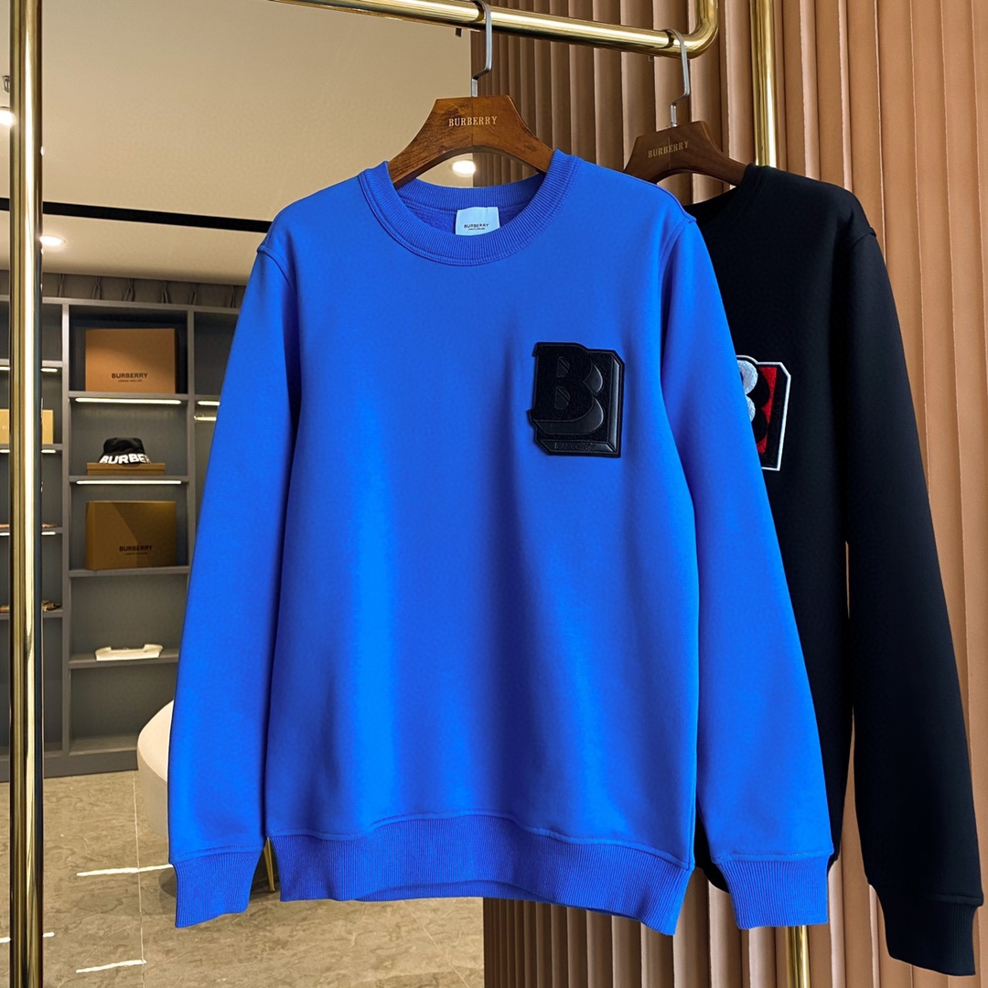 Burberry BBR 버버리 알파벳 패치 코튼 혼방 맨투맨 티셔츠 의류