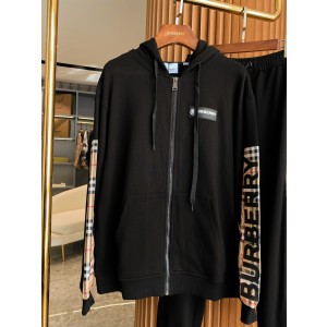 Burberry BBR 버버리 체크 패치 코튼 루즈핏 후드 집업 자켓 의류