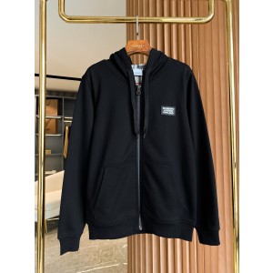 Burberry BBR 버버리 마이크로 로고 장식 코튼 후드 집업 자켓 재킷 의류