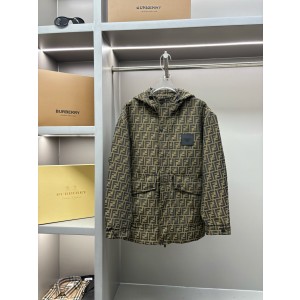 Fendi FF 펜디 자수 후드 경량 코튼 자켓 재킷 의류