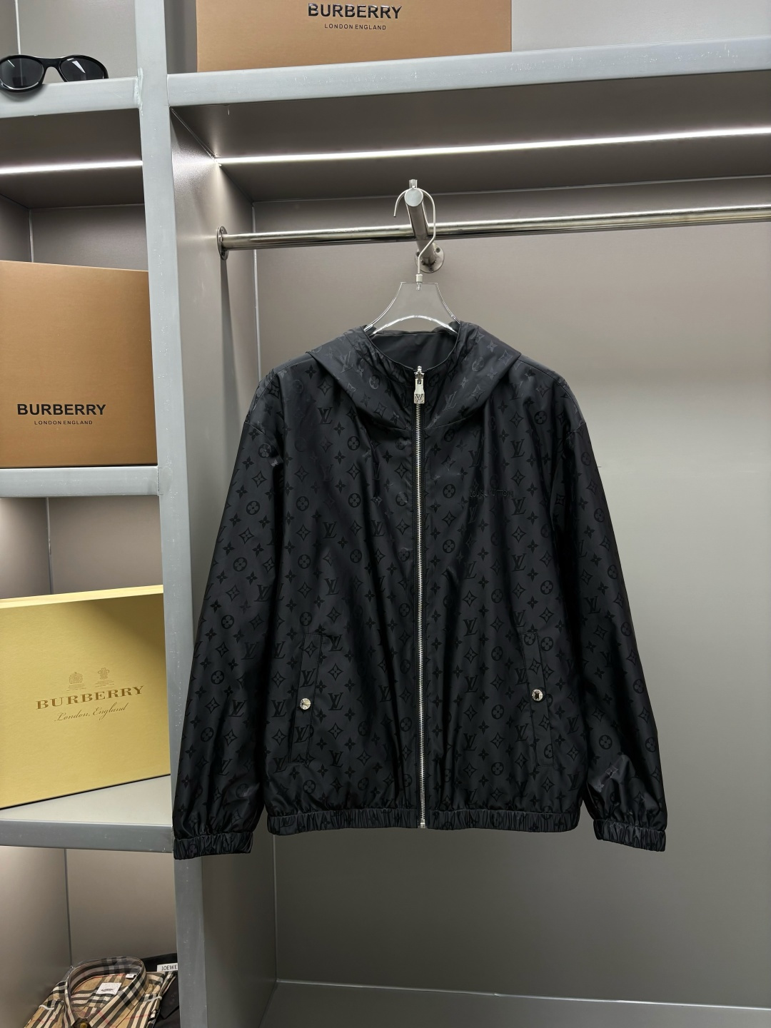 LV 루이비통 다크패턴 제트패턴 양면 후드 집업 재킷 자켓 의류