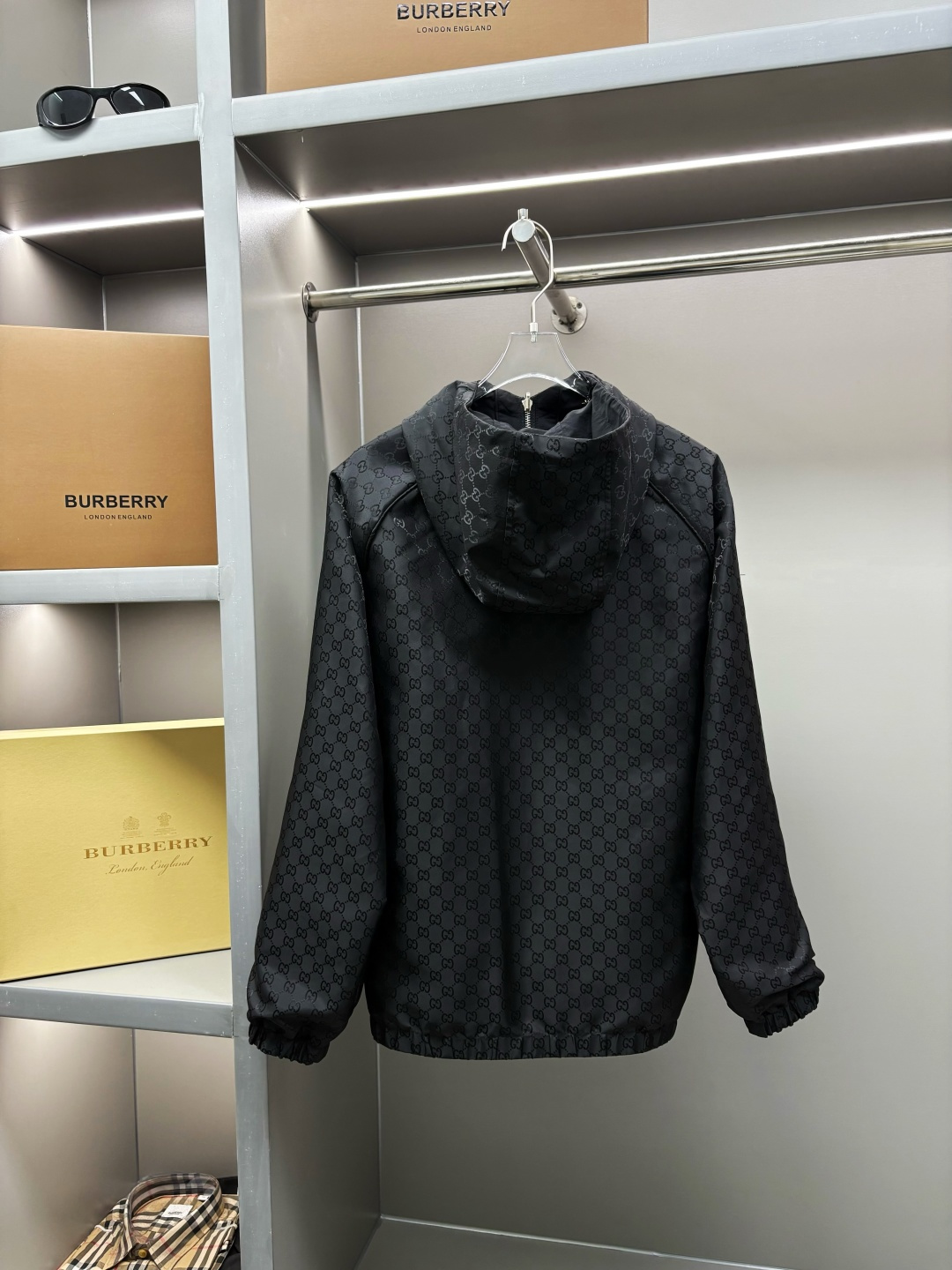 GUCCI 구찌 더블G 자수 로고 양면 후드 집업 자켓 재킷 의류