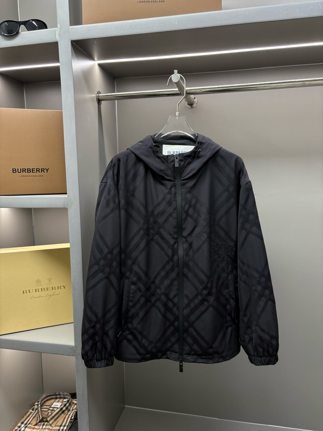 Burberry 버버리 체크 워리어 자수 재킷 자켓 의류