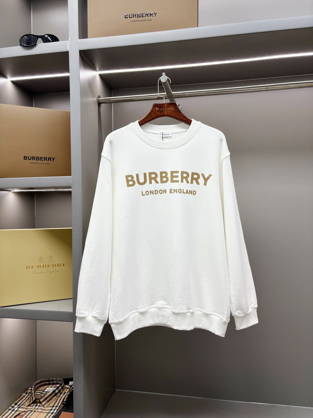 Burberry 버버리 런던 로고 프린트 코튼 맨투맨 티셔츠 의류