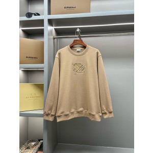 Burberry 버버리 체크 전마 자수 크루넥 맨투맨 티셔츠 의류