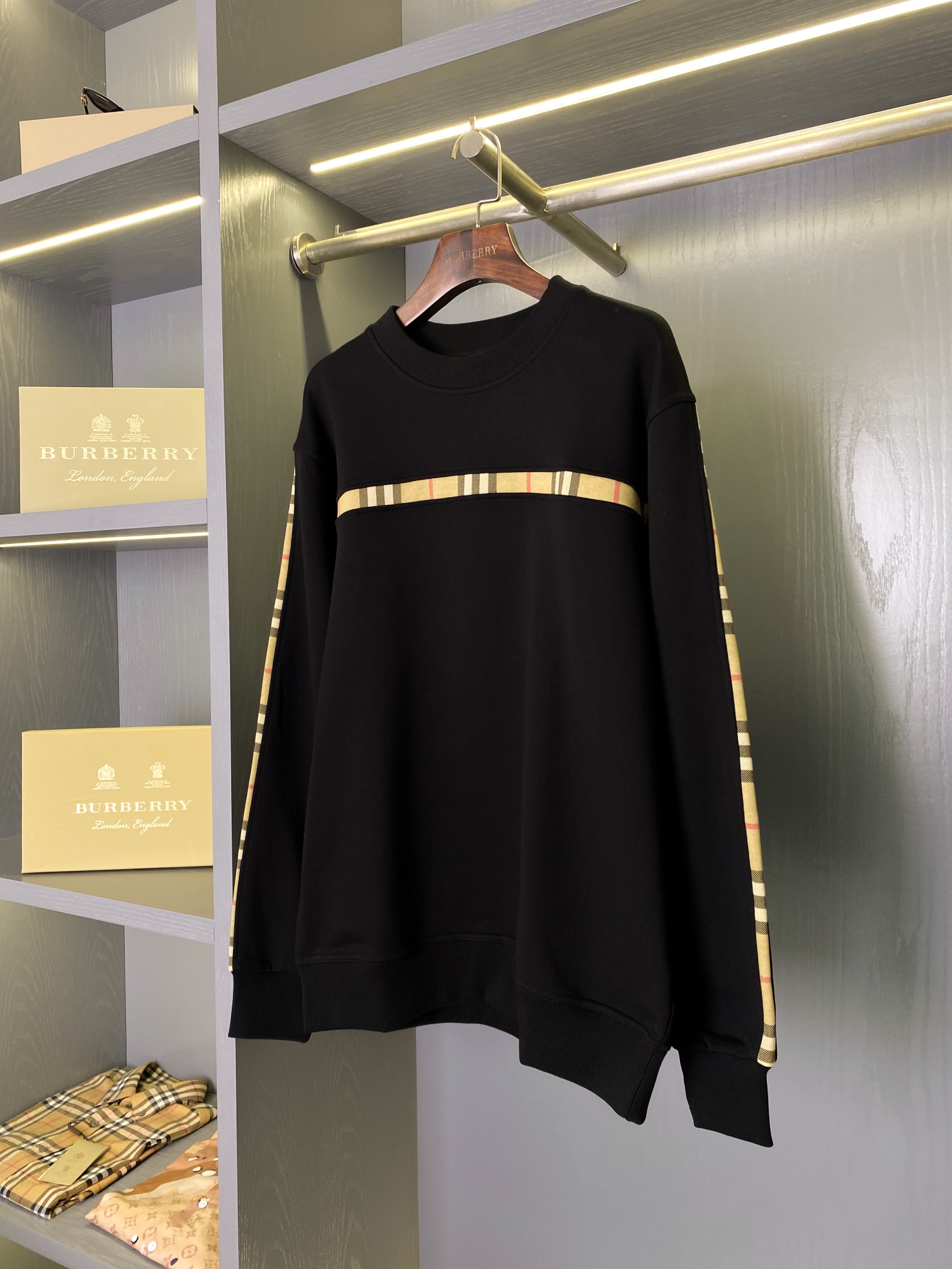 Burberry 버버리 체크 포인트 코튼 맨투맨 티셔츠 의류