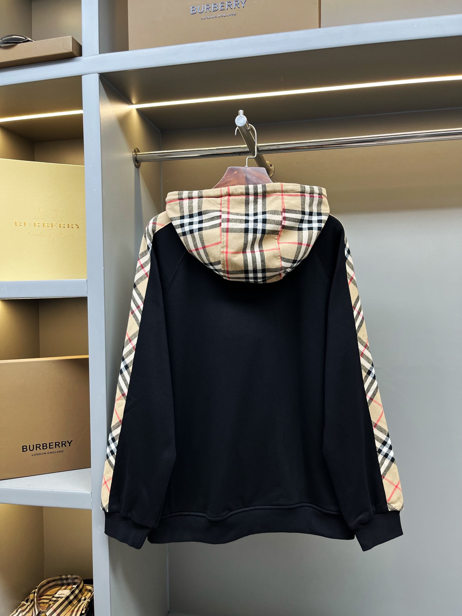 Burberry 버버리 빈티지 체크 후드 집업 자켓 재킷 의류