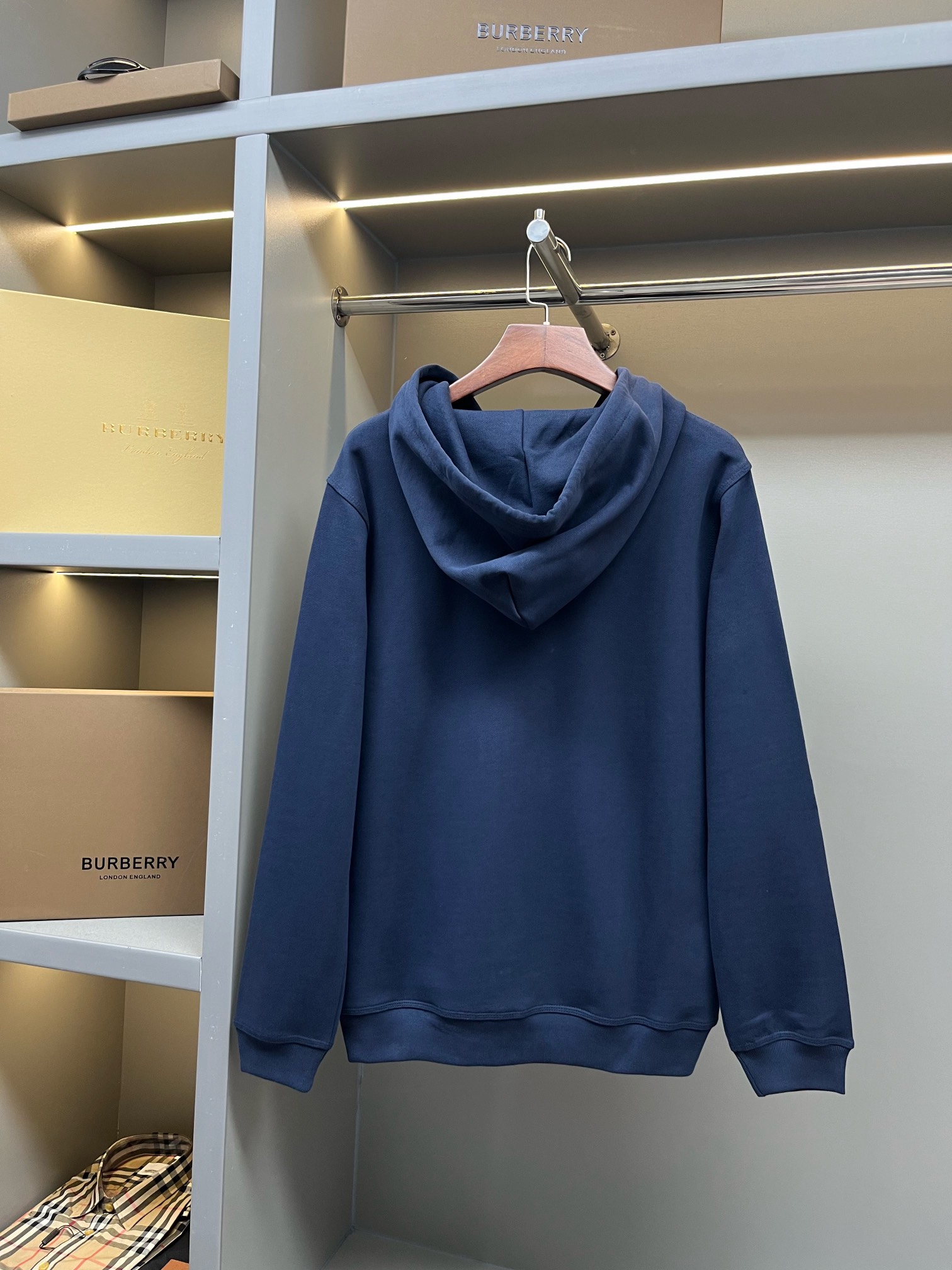 Burberry BBR 버버리 기수 자수 코튼 지퍼 후드 집업 자켓 재킷 스웨트셔츠 의류