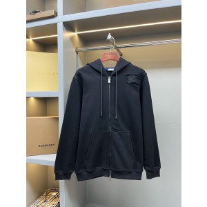 Burberry BBR 버버리 기수 자수 코튼 지퍼 후드 집업 자켓 재킷 스웨트셔츠 의류