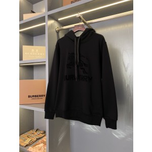 Burberry BBR 버버리기수 플록 자수 코튼 후드티 스웨트셔츠 티셔츠 의류